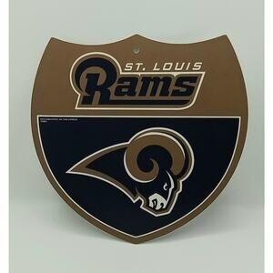 Vintage St. Louis Rams NFL Rico Industries Logo Sign 12x12